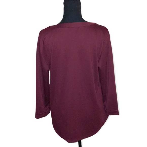 Old navy burgundy button front tunic blouse - Picture 7 of 7